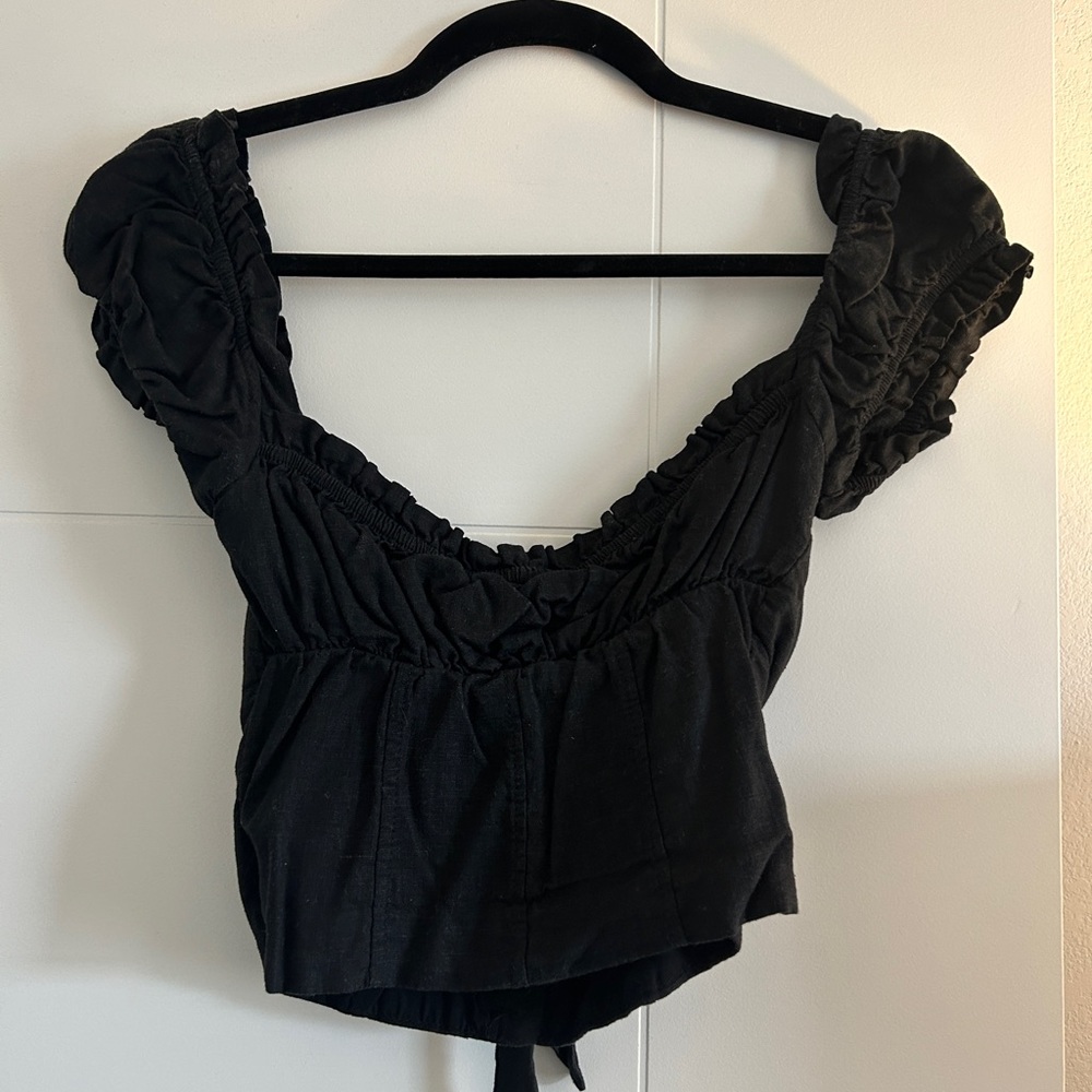Princess Polly Crop Cap Sleeve Top